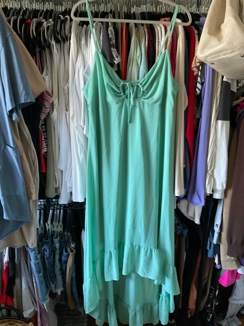 wild fable Mint Green High-Low Slip Dress